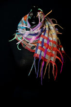 Load image into Gallery viewer, &quot;Boho Luxe&quot; merino and metallic silk organza scarf
