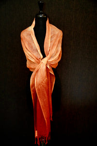 "Lorelei" Shibori wool and silk wrap