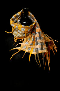 "Goldie Luxe" merino and metallic silk organza scarf