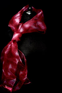 "Holiday Lite I" Arashi Shibori silk organza gaz scarf
