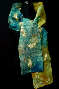 "Kerrera" silk and merino wool scarf