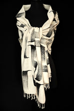 Load image into Gallery viewer, &quot;Loona&quot; sumi ink handwoven silk shawl