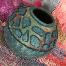 Load image into Gallery viewer, &quot;Aqua Lava&quot; wool vessel