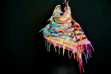 Load image into Gallery viewer, &quot;Boho Luxe&quot; merino and metallic silk organza scarf