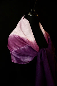 "Heather" Shibori wool wrap