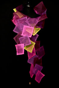 "Square Dance" Bojagi silk organza wrap