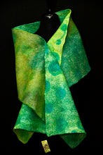 Load image into Gallery viewer, &quot;Galway&quot; hand painted &amp; hand dyed silk and merino wool wrap
