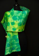 Load image into Gallery viewer, &quot;Galway&quot; hand painted &amp; hand dyed silk and merino wool wrap