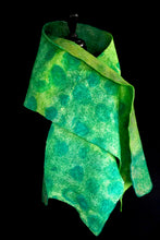 Load image into Gallery viewer, &quot;Galway&quot; hand painted &amp; hand dyed silk and merino wool wrap