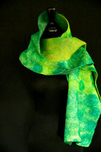 Load image into Gallery viewer, &quot;Galway&quot; hand painted &amp; hand dyed silk and merino wool wrap