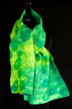 Load image into Gallery viewer, &quot;Galway&quot; hand painted &amp; hand dyed silk and merino wool wrap