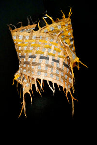 "Goldie Luxe" merino and metallic silk organza scarf