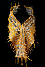 Load image into Gallery viewer, &quot;Goldie Luxe&quot; merino and metallic silk organza scarf
