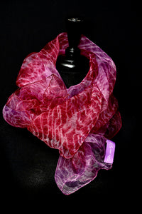 "Holiday Lite II"  Arashi Shibori silk organza gaz scarf