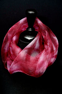 "Holiday Lite I" Arashi Shibori silk organza gaz scarf