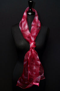 "Holiday Lite I" Arashi Shibori silk organza gaz scarf