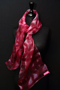 "Holiday Lite I" Arashi Shibori silk organza gaz scarf