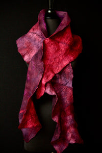 "Ruby" merino wool and silk wrap