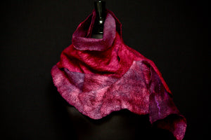 "Ruby" merino wool and silk wrap
