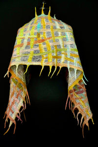 "Kalahari Luxe" merino and metallic silk organza scarf