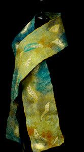 "Kerrera" silk and merino wool scarf