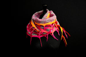 "Lima Luxe" merino and metallic silk organza scarf