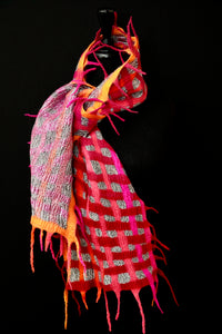 "Lima Luxe" merino and metallic silk organza scarf
