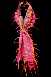 "Lima Luxe" merino and metallic silk organza scarf