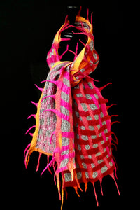 "Lima Luxe" merino and metallic silk organza scarf