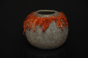 "Etna" hand felted wool vessel