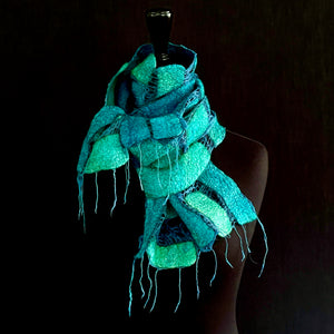 "Maldives" magellan silk & merino scarf