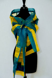 "Malmö" Bojagi silk organza wrap