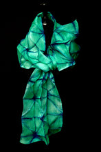 Load image into Gallery viewer, &quot;Capri&quot; Origami Shibori Uzbek silk organza scarf