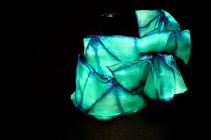 "Capri" Origami Shibori Uzbek silk organza scarf