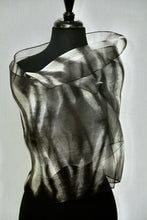 Load image into Gallery viewer, &quot;Savannah&quot; Shibori hand dyed silk organza wrap