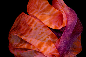 "Holiday!" Arashi Shibori dyed silk organza wrap