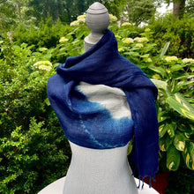 Load image into Gallery viewer, &quot;Tsavo Moon&quot; Indigo linen wrap